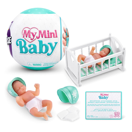 ZURU My Mini 5 Surprise Baby Series 1 packaging, ideal for gifting and unboxing excitement.