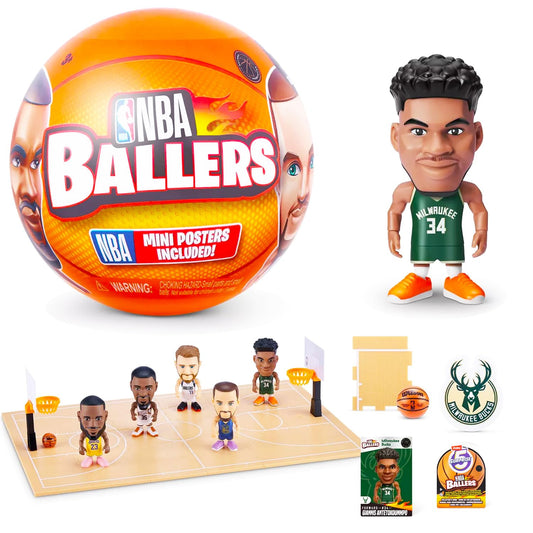 ZURU NBA Ballers mini figure inside; ideal for display or trading.