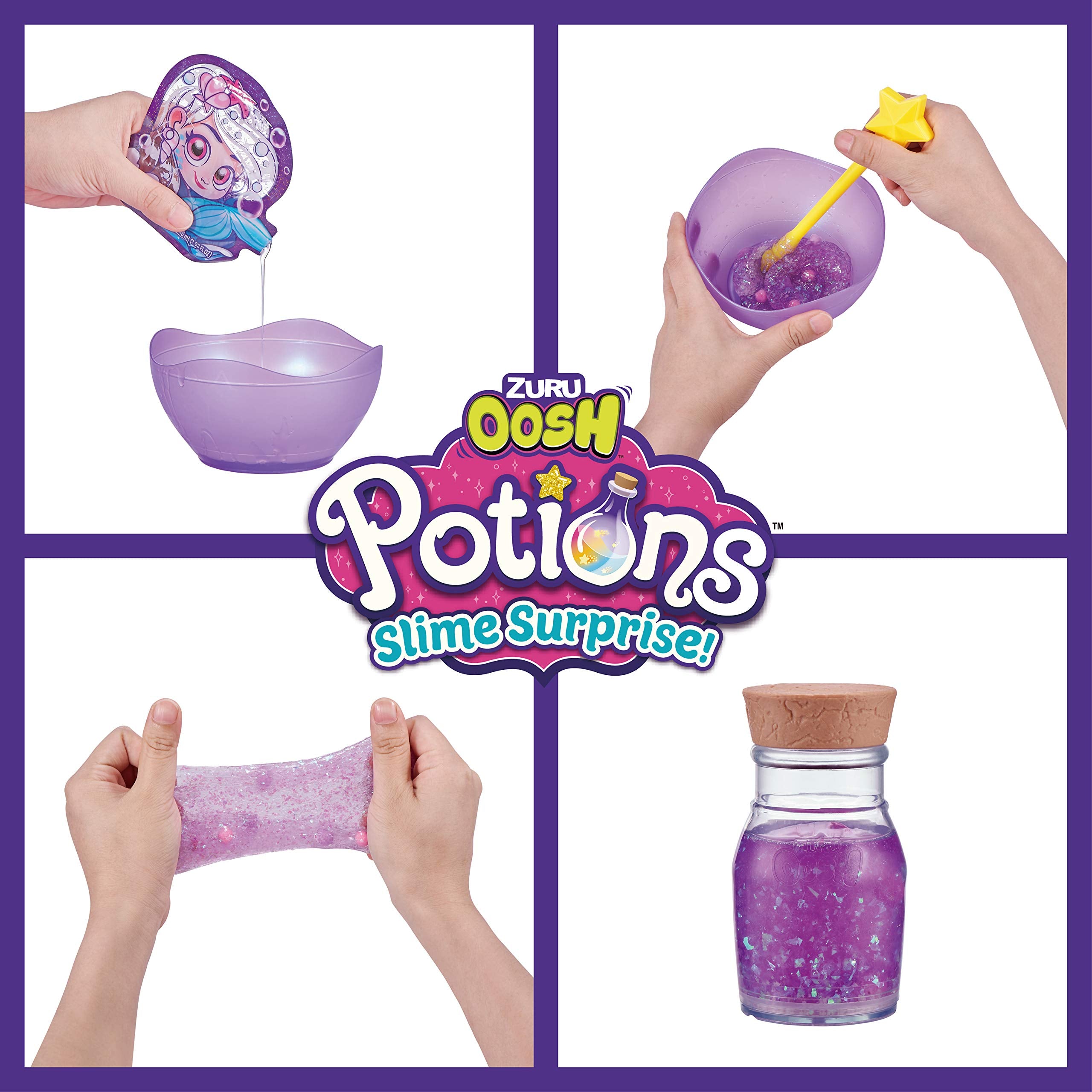 ZURU OOSH liquid glitter adds shimmering scent and sparkle to slime crafts.
