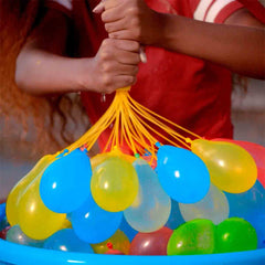ZURU Self-Seal Water Balloons in a colorful battle scene for family fun.