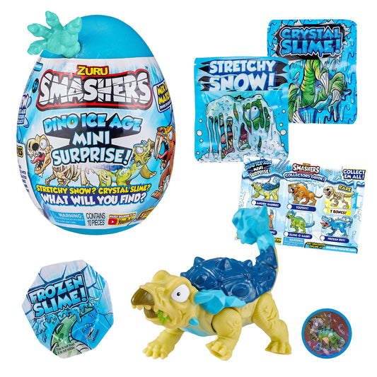 ZURU Smashers Dino Ice Age Ankylosaurus egg exterior invites imaginative play with a hidden surprise.
