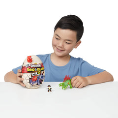 ZURU Smashers Dino Island egg unboxing reveals a tiny dinosaur figure inside.