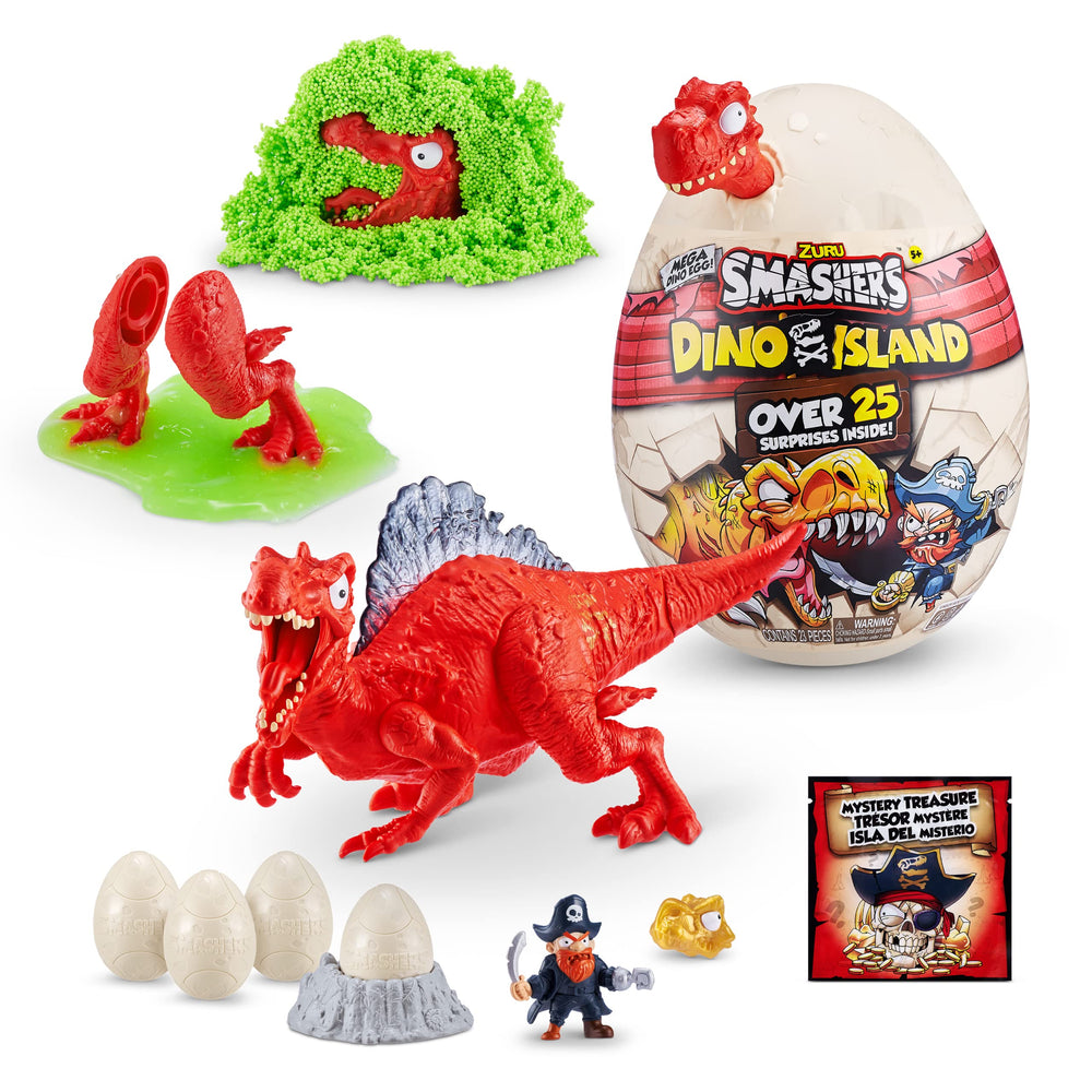 ZURU Smashers Dino Island Mega Egg Spinosaurus opening reveals surprises and anticipation