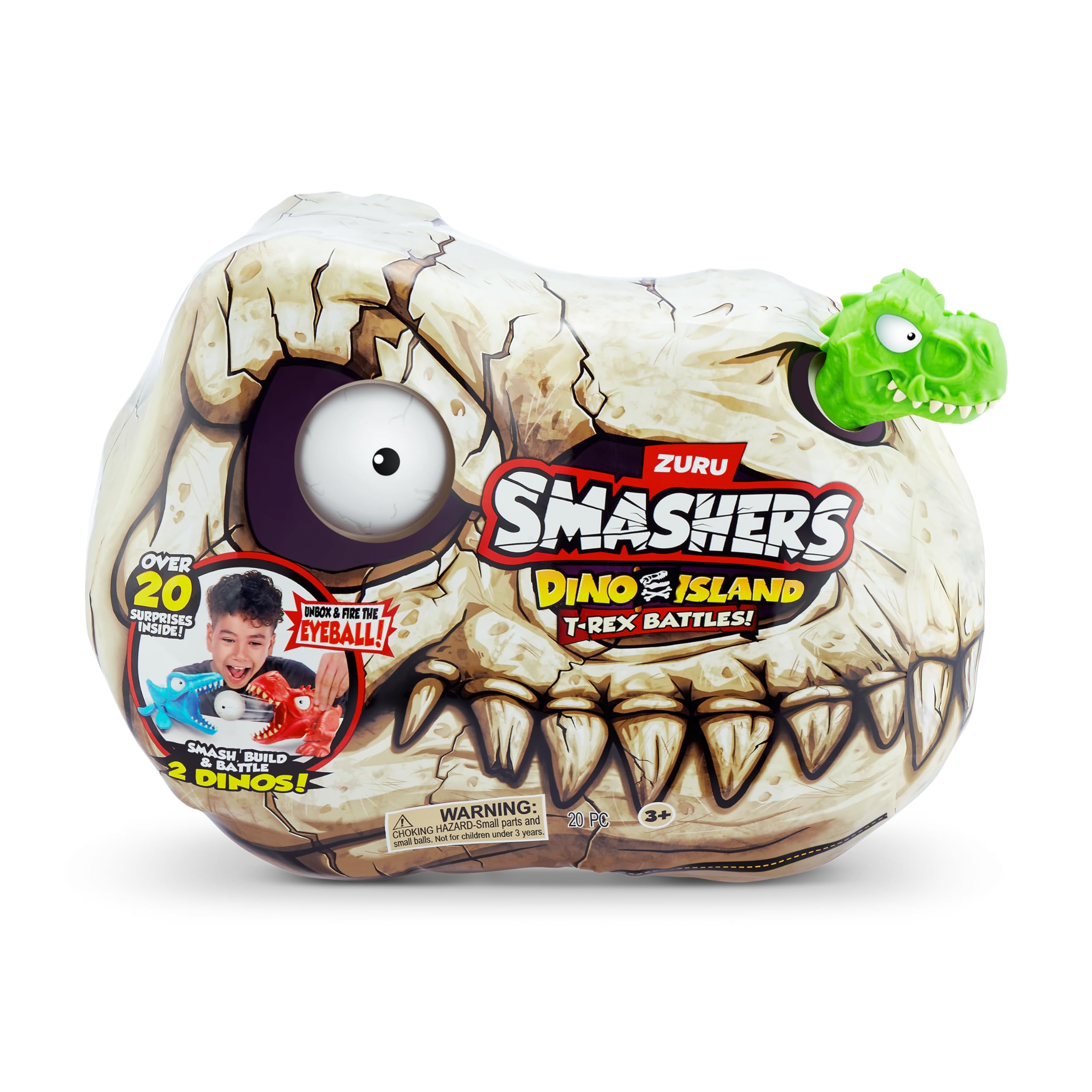 ZURU SMASHERS Dino Island set featuring two ready-to-battle dinos