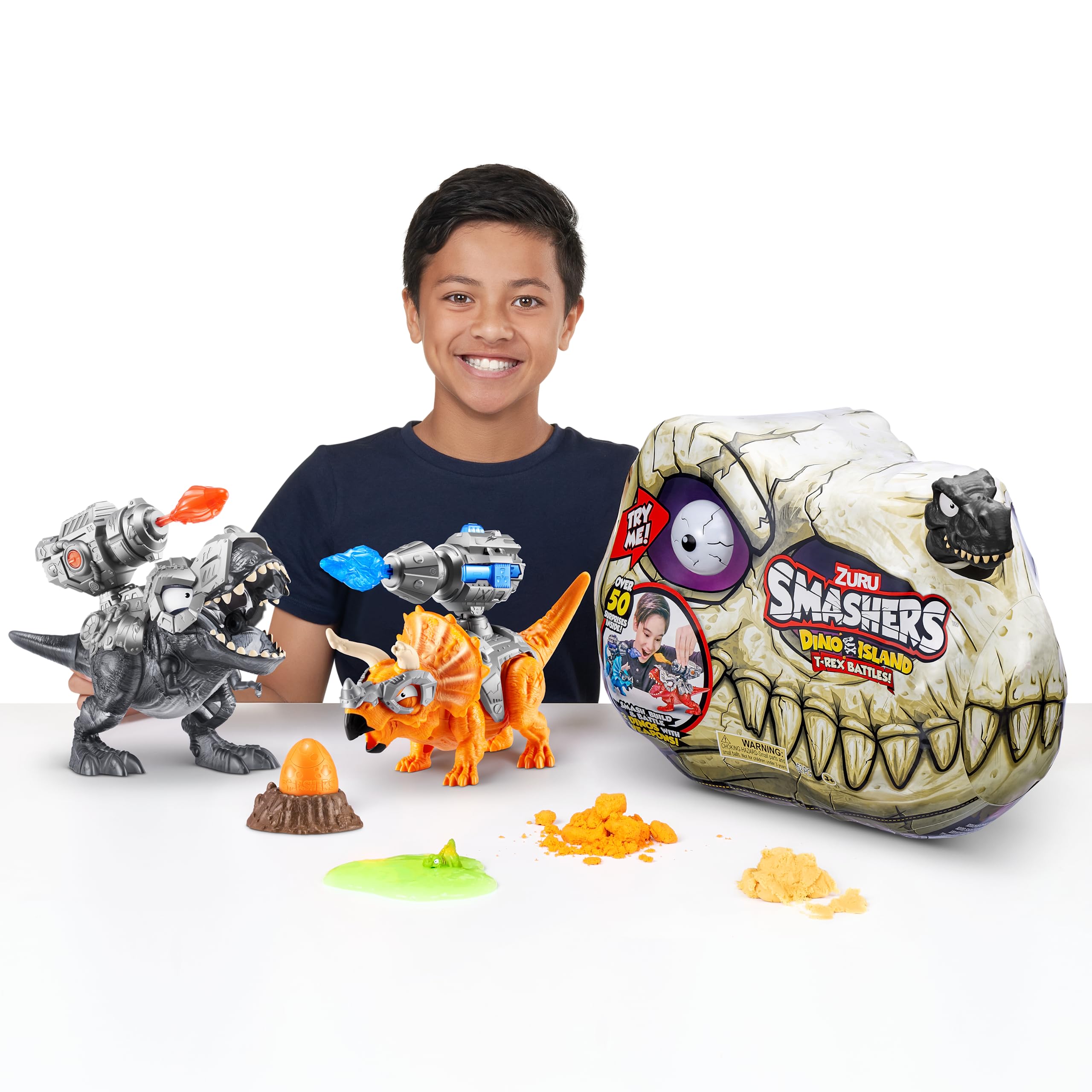 ZURU SMASHERS Dino Island unboxing setup for imaginative play sessions.