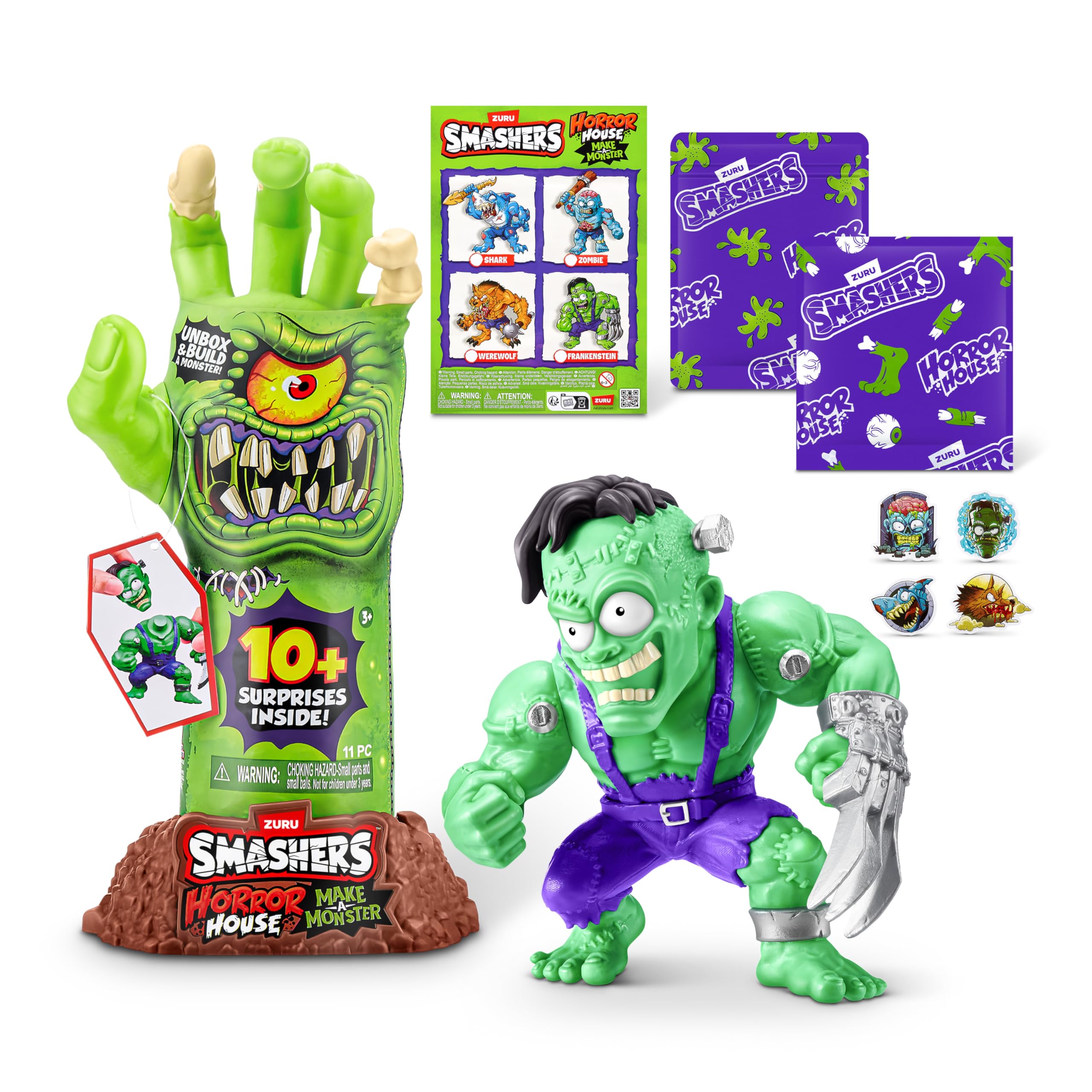 ZURU SMASHERS Horror House Dissect Frankenstein hand parts for custom monsters.