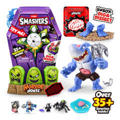 ZURU Smashers Mega Horror House blue eye placement activates eerie lights and sounds.