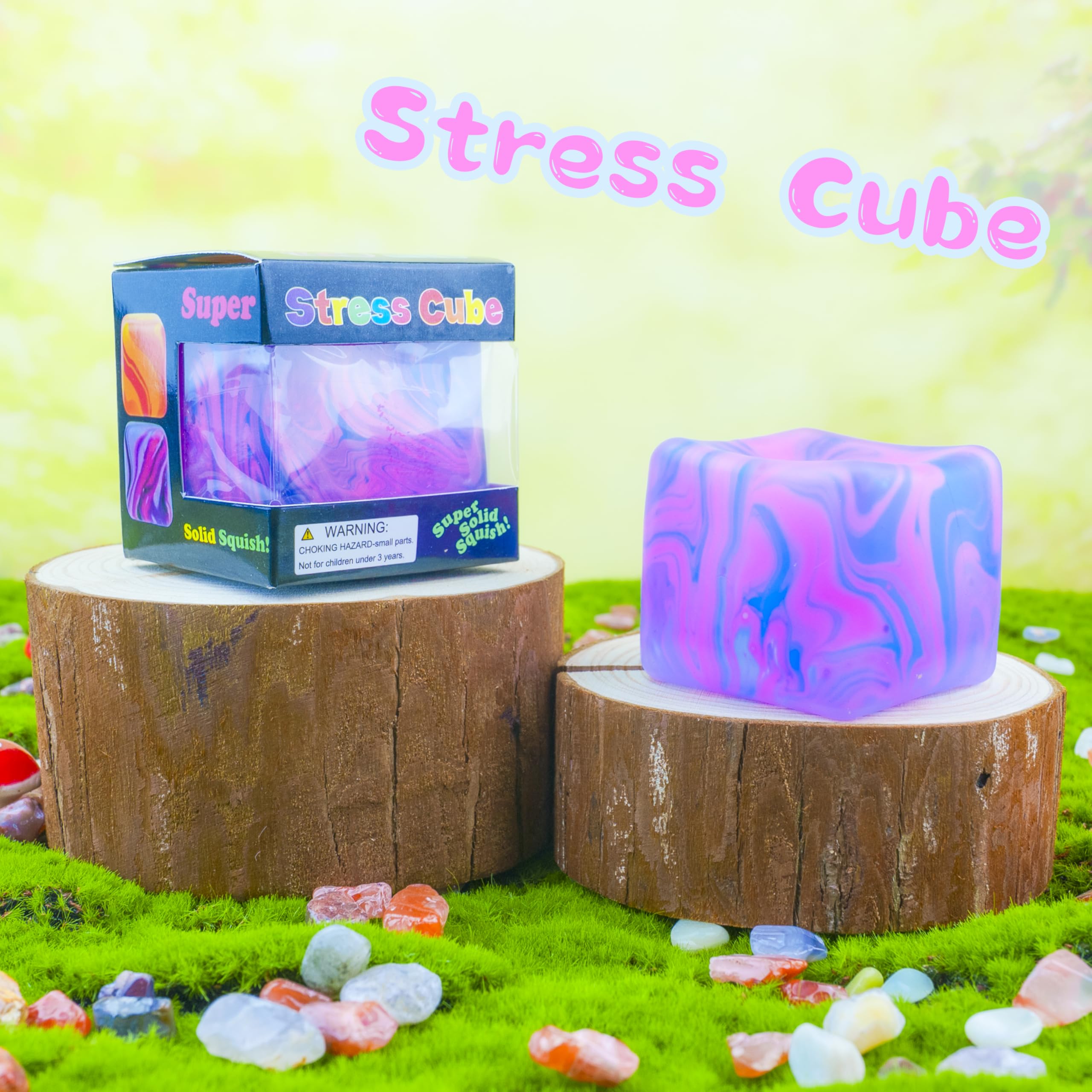 Zuvooi stress cube with gel filling, perfect for classroom fidgeting and rewards.