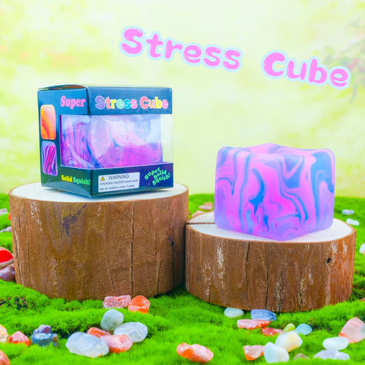 Zuvooi stress cube with gel filling, perfect for classroom fidgeting and rewards.