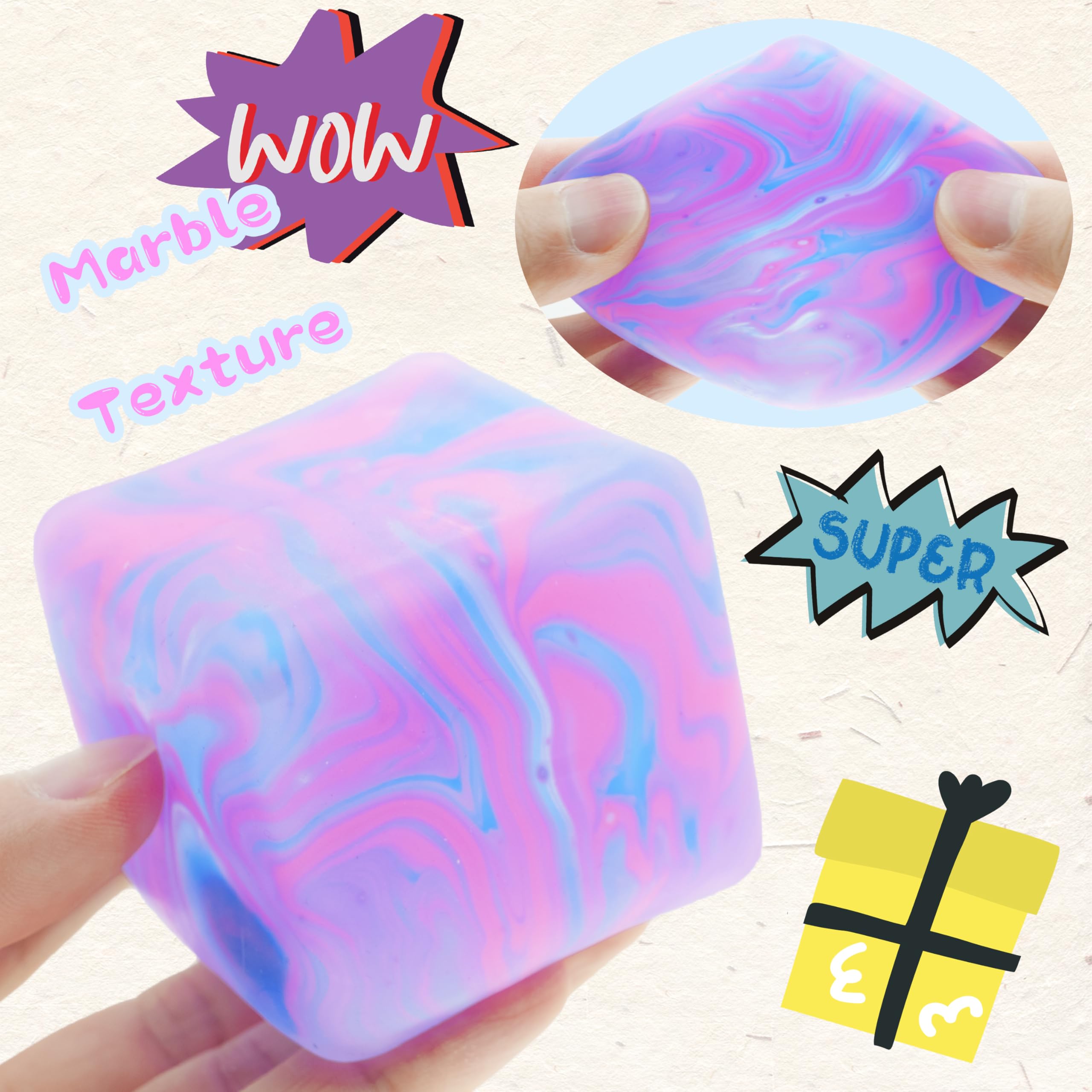 Zuvooi cube features a high-density gel core for durable squish and reuse.