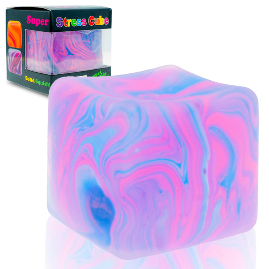 Zuvooi Stress Cube in purple camo close-up, ideal for calming breaks.