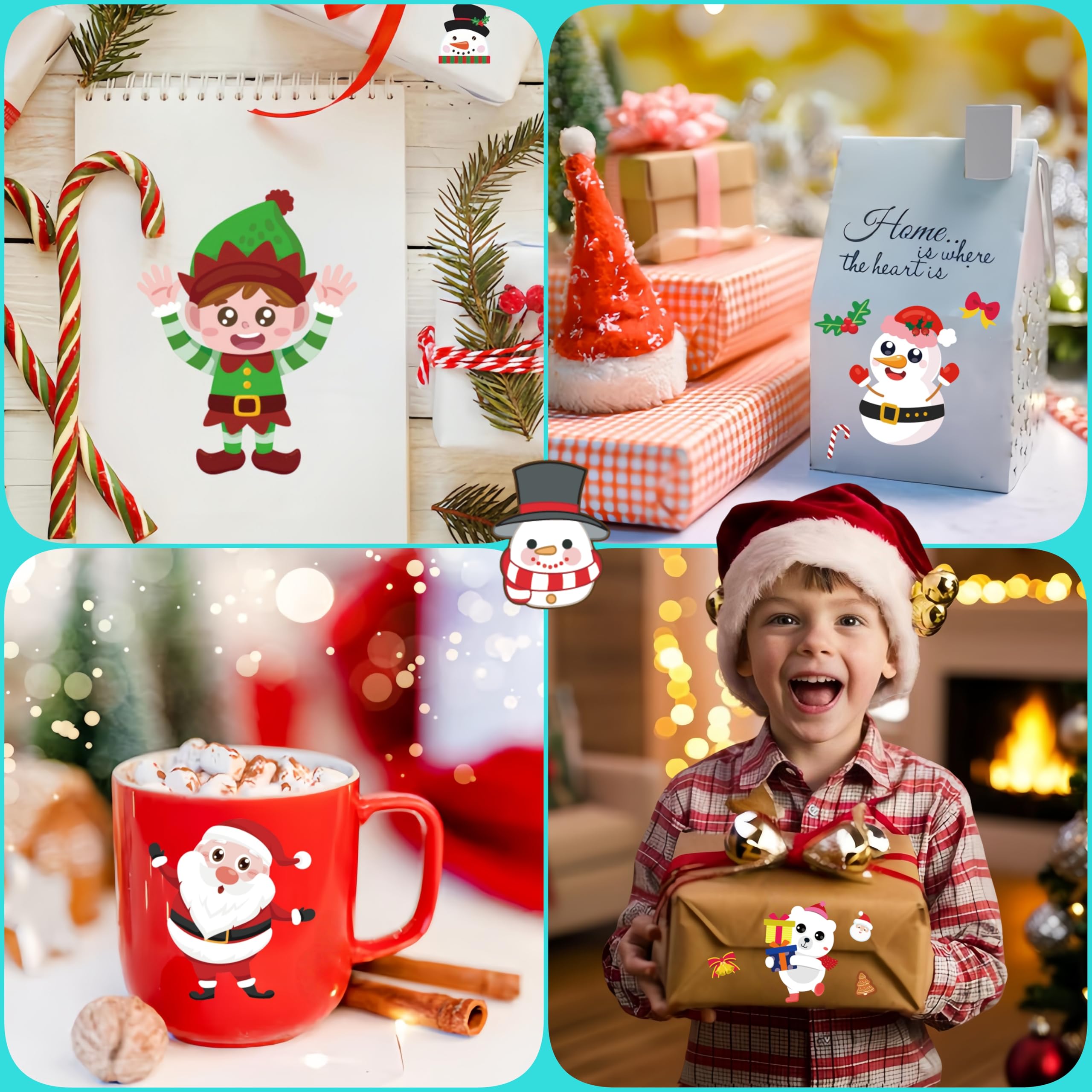 Zuxedle kid-friendly decals, no scissors or glue needed for quick holiday crafts.