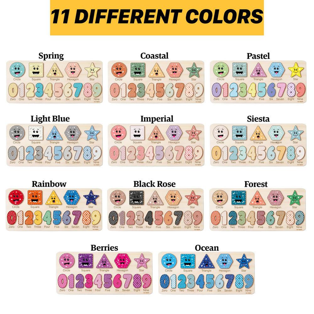 Zuzu Puzzle supports Montessori-inspired learning of shapes and numbers.