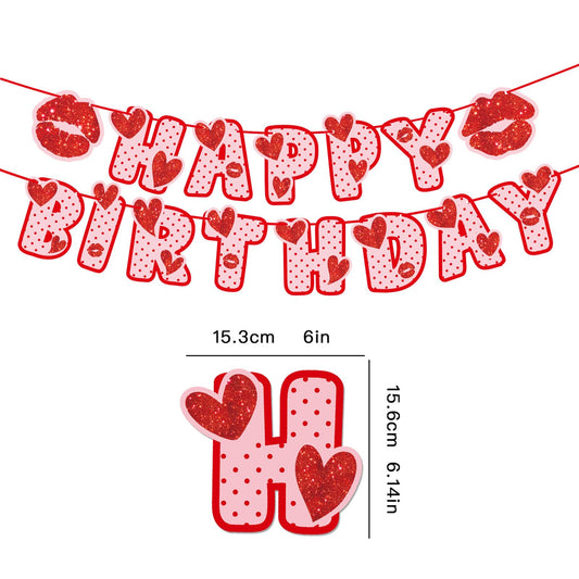 Zwiebeco Birthday banner letters closeup vibrant cardstock for festive decor