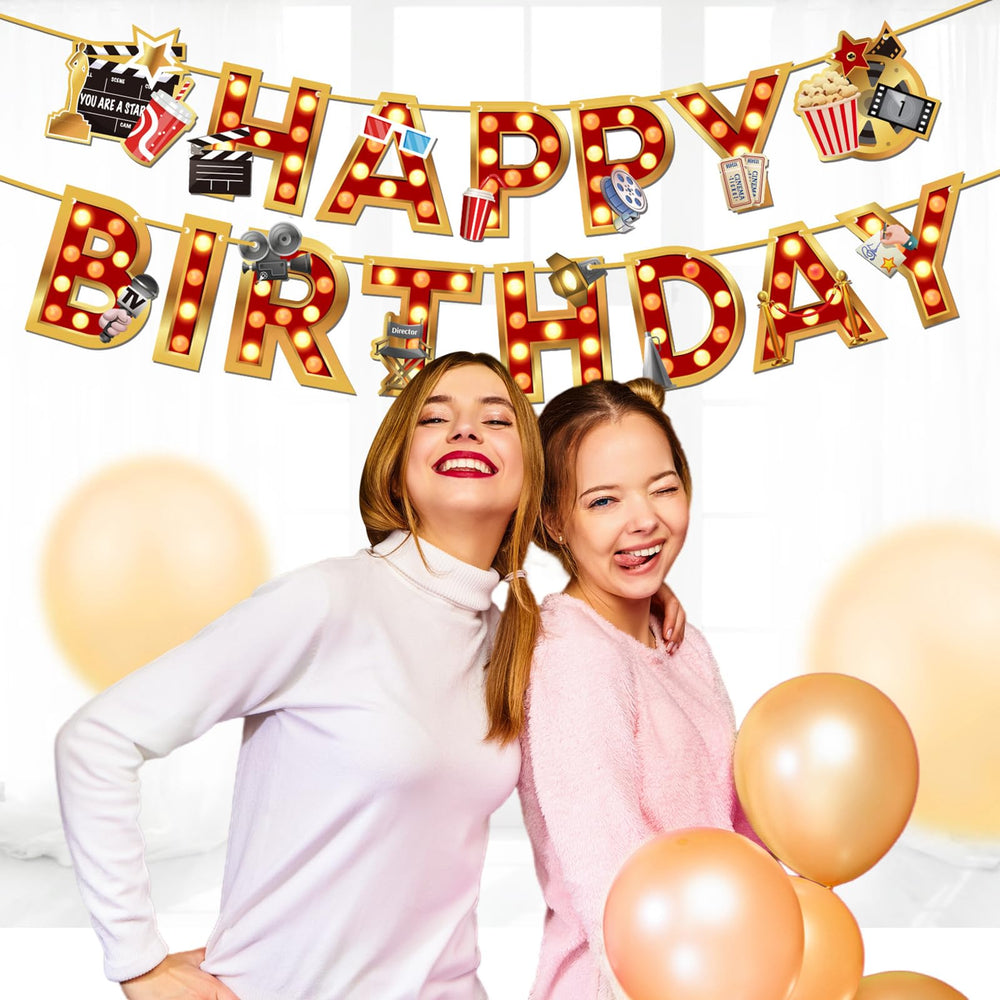 Zwiebeco Hollywood cinema theme decor adds chic flair to any party.