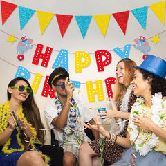 Zwiebeco reusable paper garland adding color to celebrations.