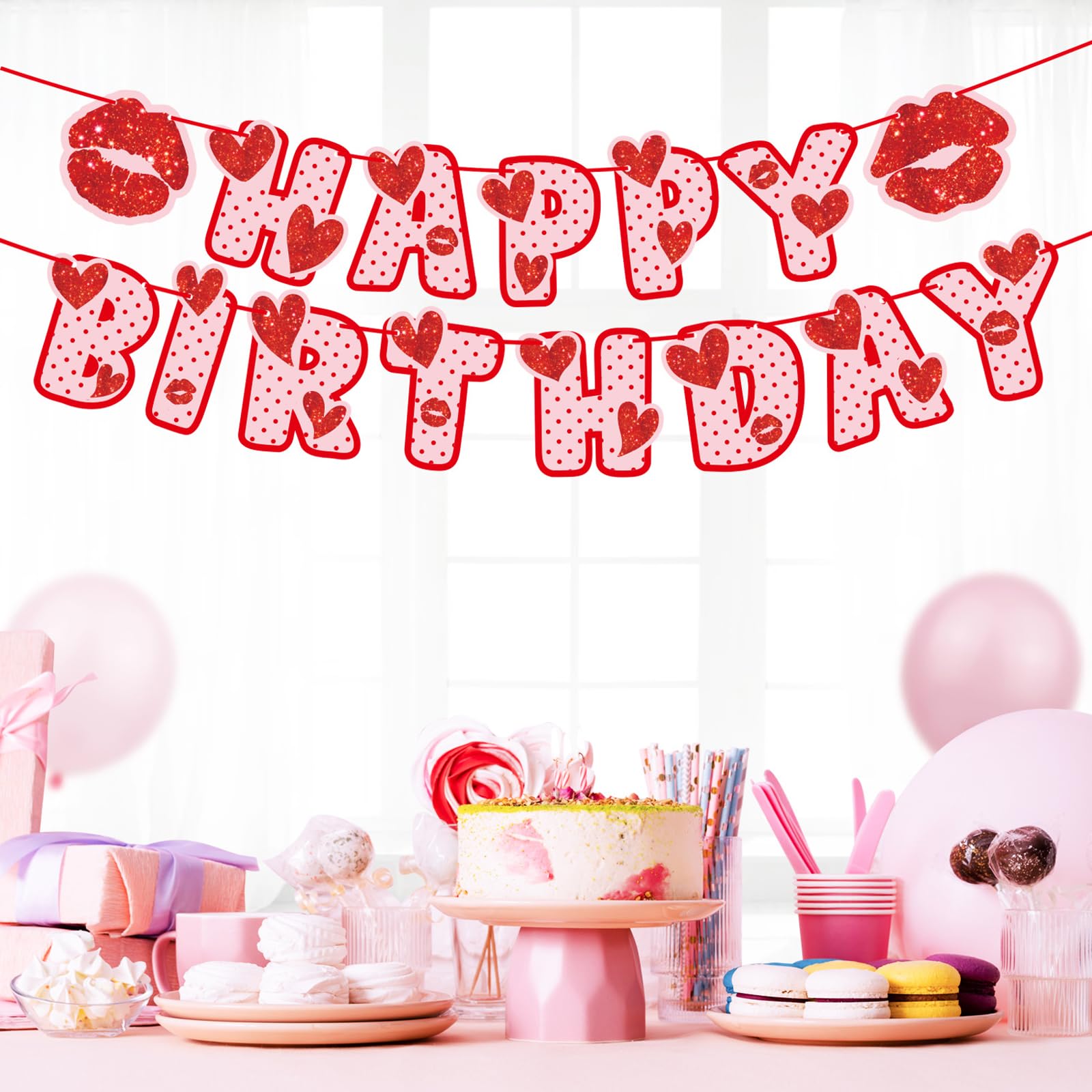 Zwiebeco Birthday banner glitter shine accents elevate photo moments
