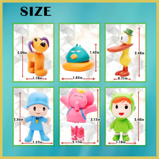 ZXHGWWHS Two-point-six-inch PVC figures add charm to party cake toppers.
