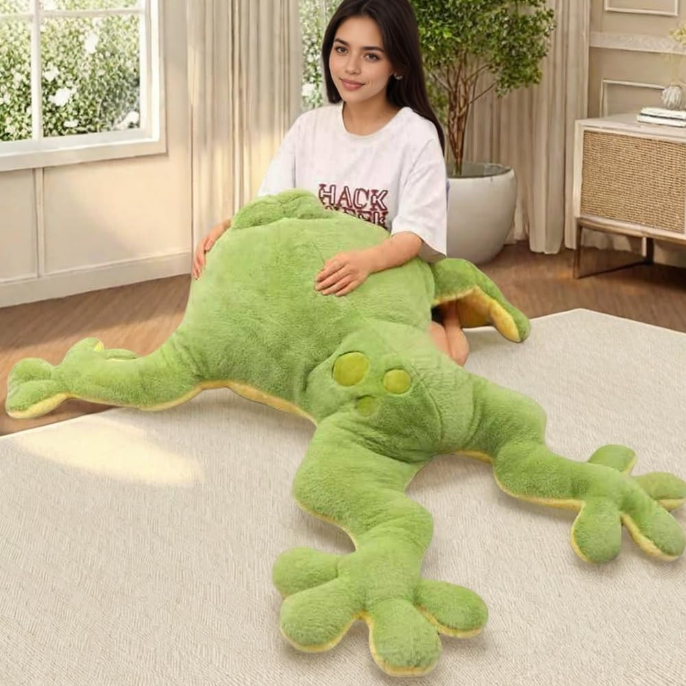 Zxioral green plush filled with elastic PP cotton for a soft yet resilient feel.