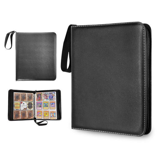 ZYAXWN 9-pocket binder cover showing organized card storage for display and portability.