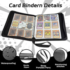 ZYAXWN premium PU leather binder delivers durable, easy-to-clean protection for valuable cards.