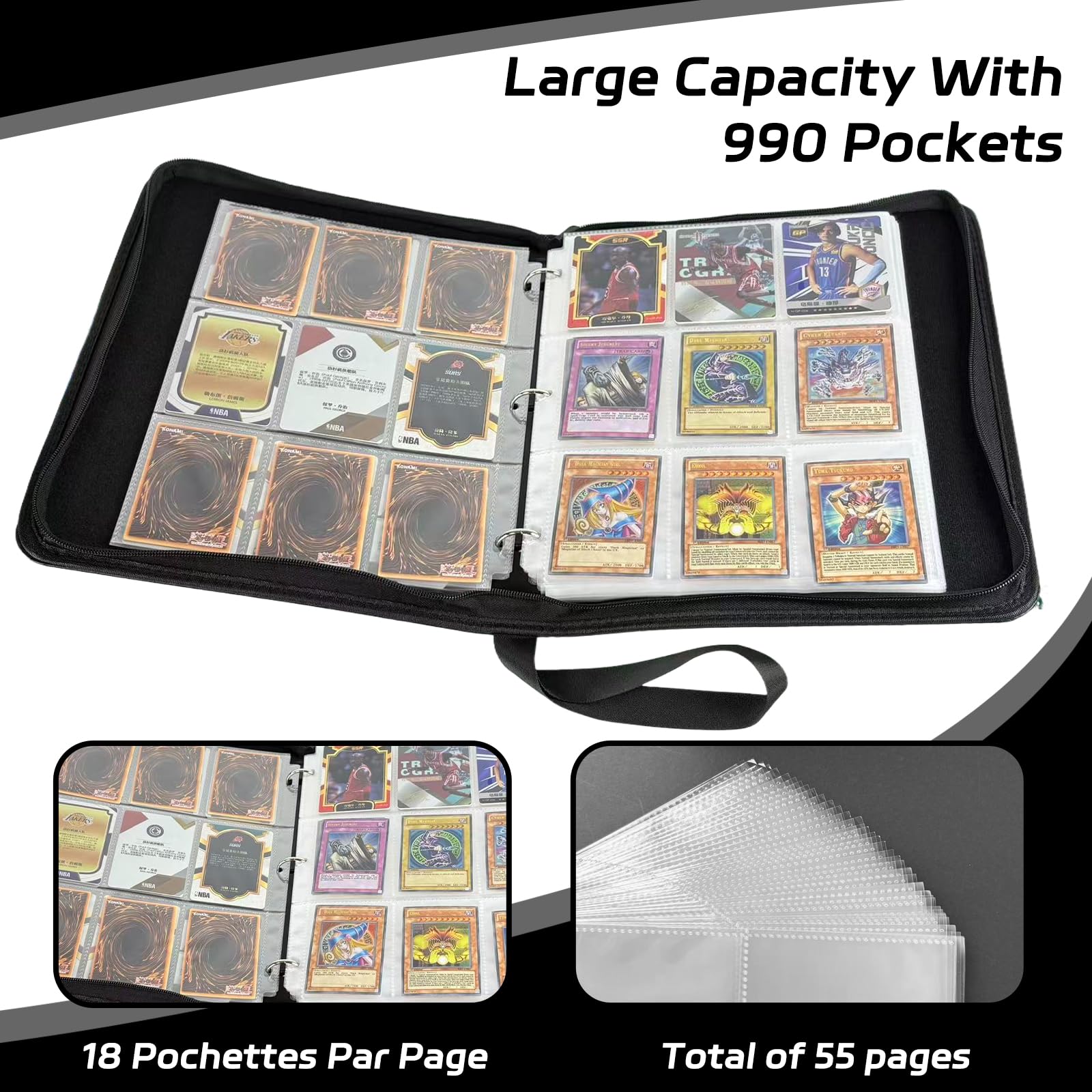 ZYAXWN triple-ring-mechanism allows flexible page addition for growing collections.