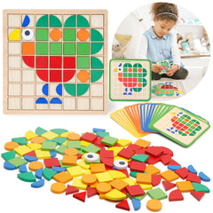Zycolo Montessori Tangram wooden blocks for creative pattern building and fine motor skill practice.