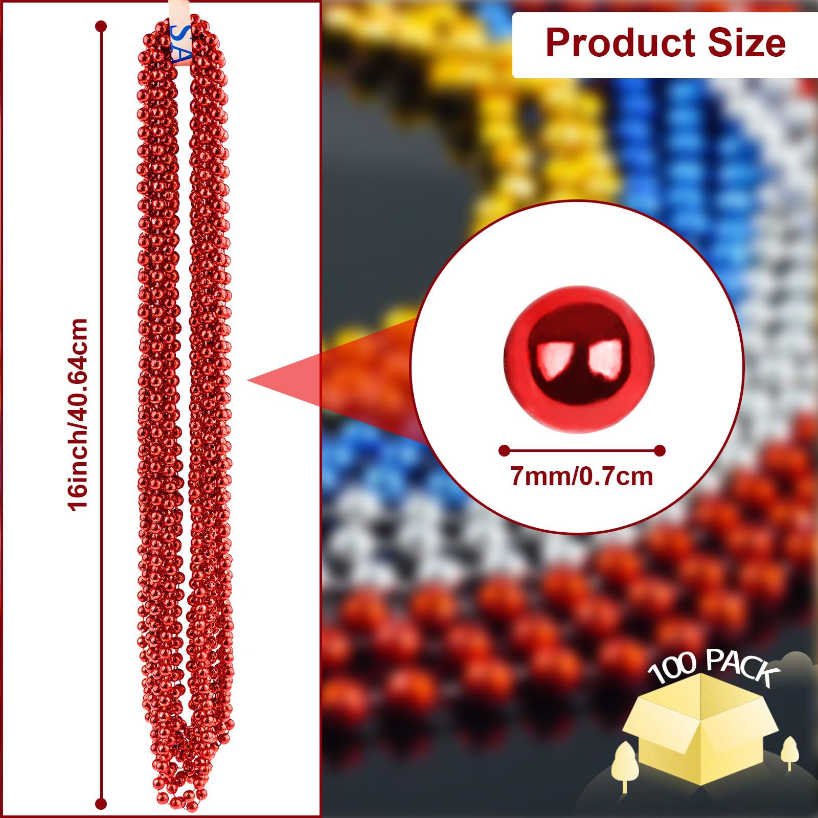 ZYFLSQ red plastic beads pack for party favors