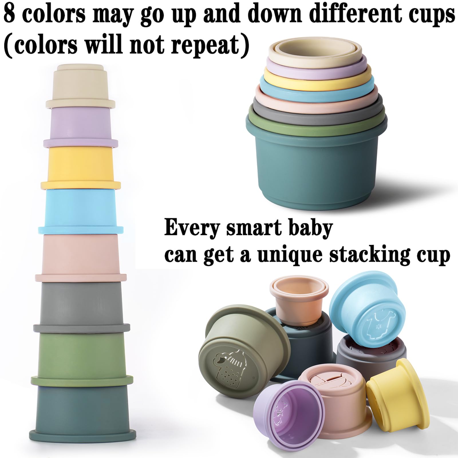 ZYFLSQ bath toy stacking cups for water play