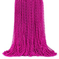 ZYFLSQ hot pink beads 33in necklace adds bold color to Mardi Gras outfits.