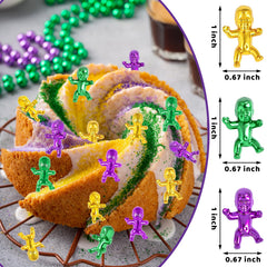 ZYFLSQ mini Mardi Gras baby in purple-green-gold perfect for cake decorations.