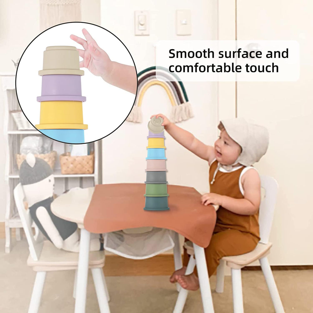 ZYFLSQ soft edge stacking cups for safe play