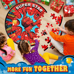 ZYGIG Spider Web Puzzle with 70 pieces laid out for table play.