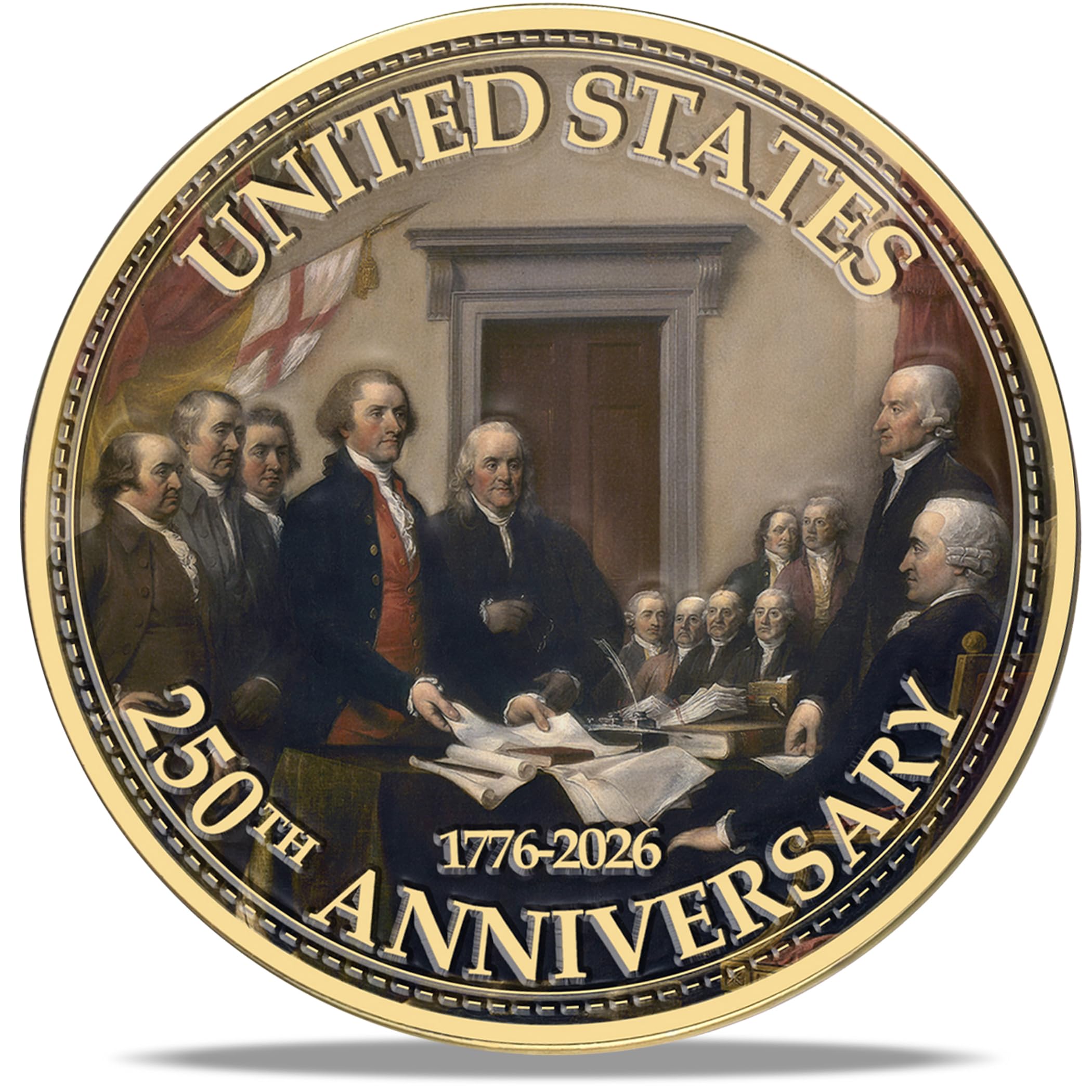 Zyviacy USA 250th Anniversary Coin – eagle centerpiece for patriotic display