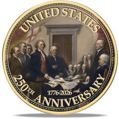 Zyviacy USA 250th Anniversary Coin – eagle centerpiece for patriotic display