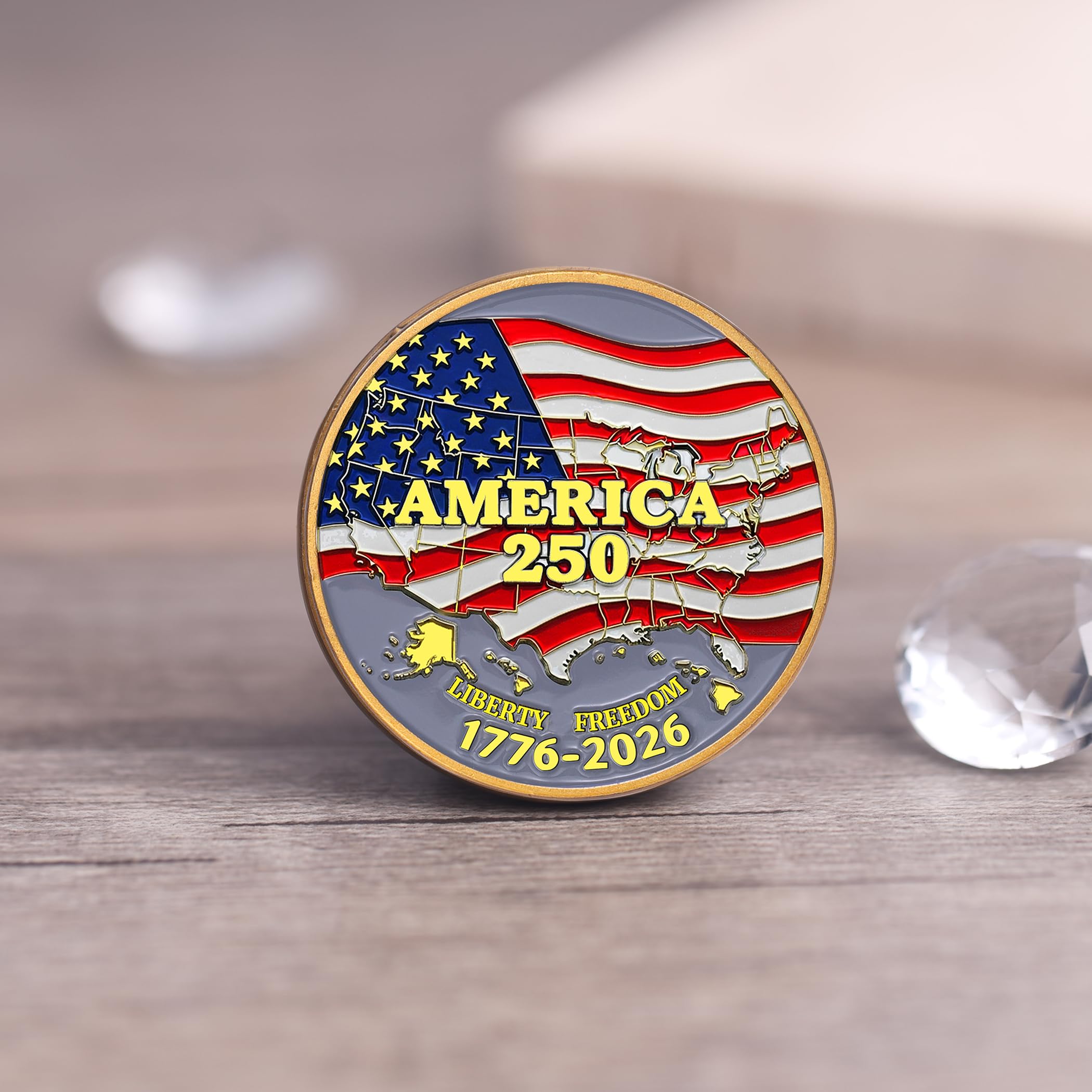 Zyviacy 250th coin collectible display ideal for shelves and gifting