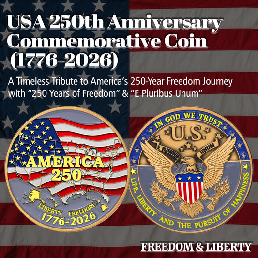 Zyviacy USA 250th coin back view with inscriptions suitable for gifting