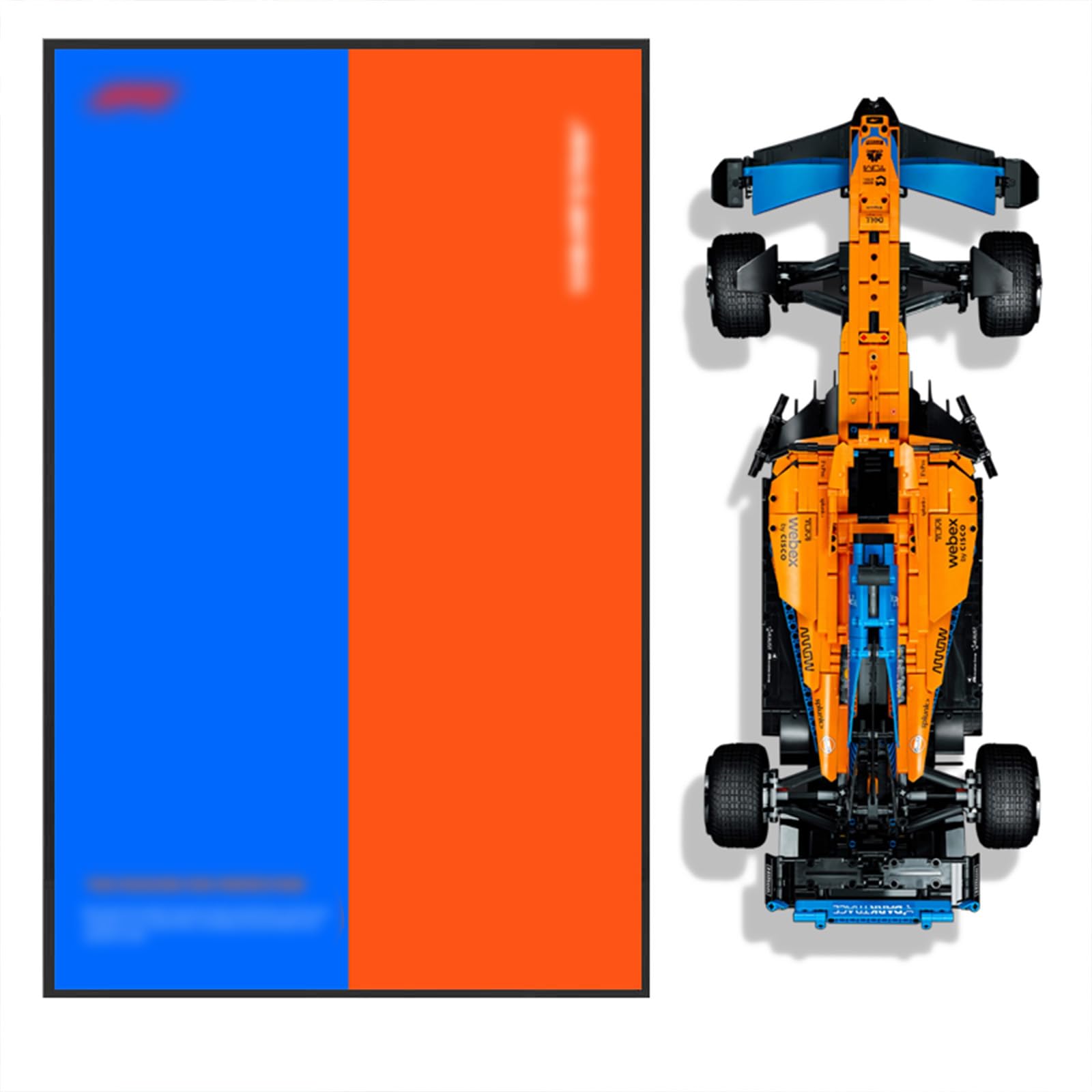 ZZFENGKR Lego McLaren F1 wall mount displays your model with a space-saving setup