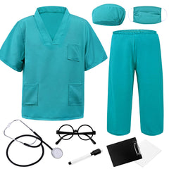 ZZIHAN kids doctor costume with stethoscope for imaginative play.