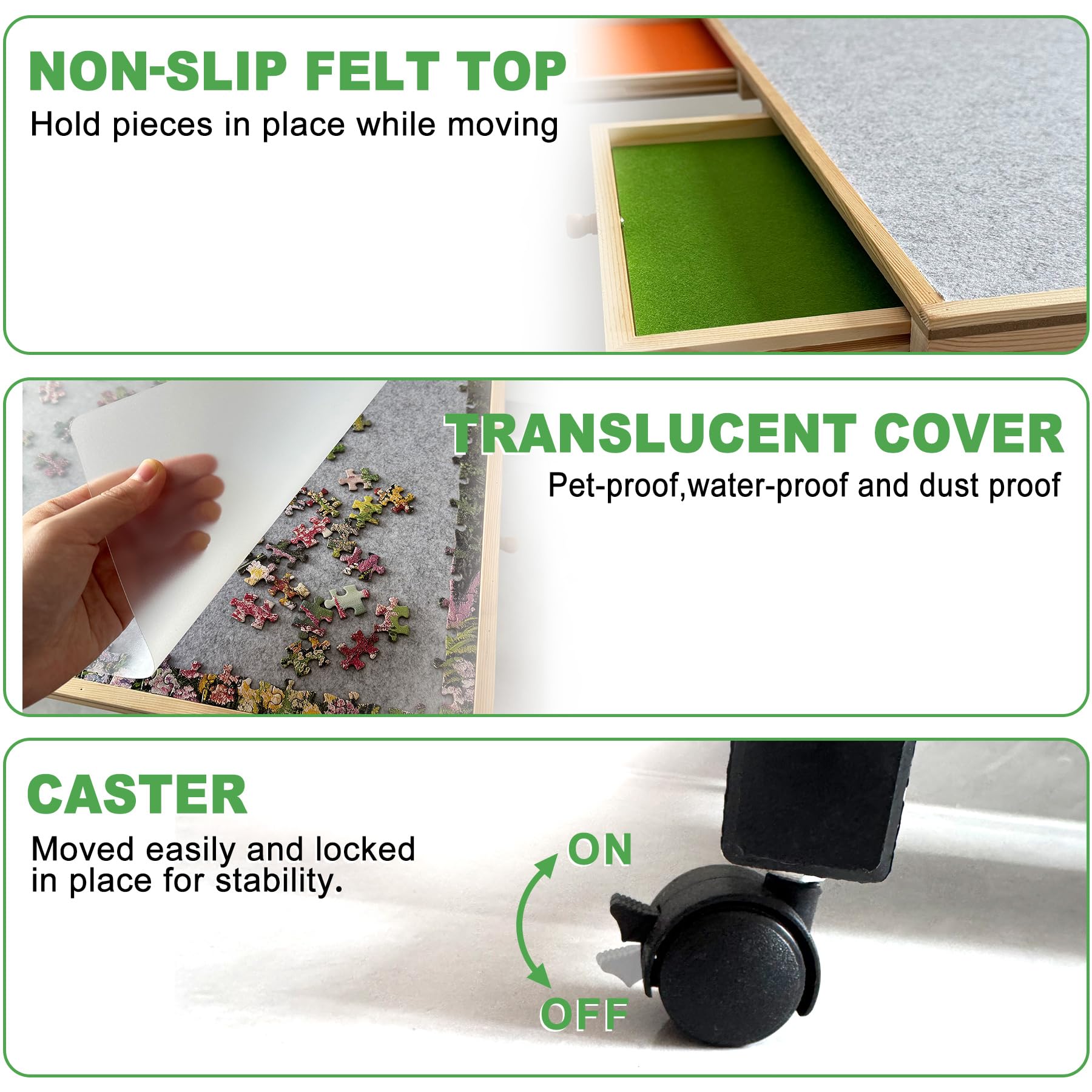 ZZJIHAI protective cover shields the puzzle from dust during breaks