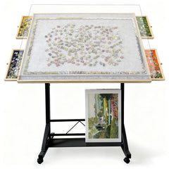 ZZJIHAI puzzle table with drawers for organized puzzle sorting and easy access
