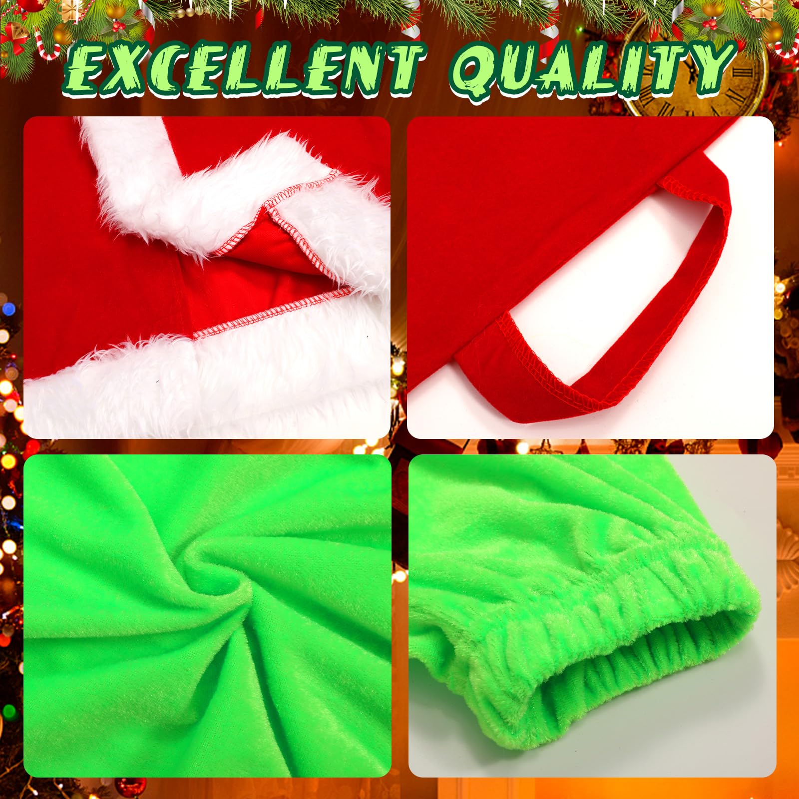ZZXIAOJIE green pants complete cozy holiday cosplay.