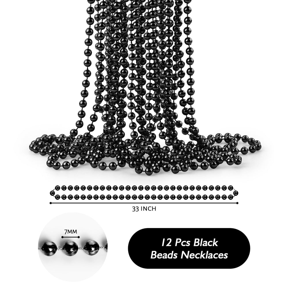 ZZYFGH 7mm beads necklace 33 inch length with subtle metallic shine.