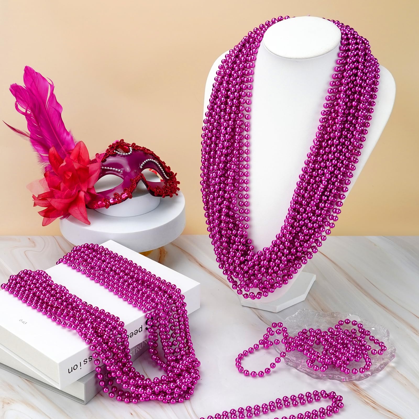 ZZYFGH 12-pack beads necklace bulk for weddings and birthdays