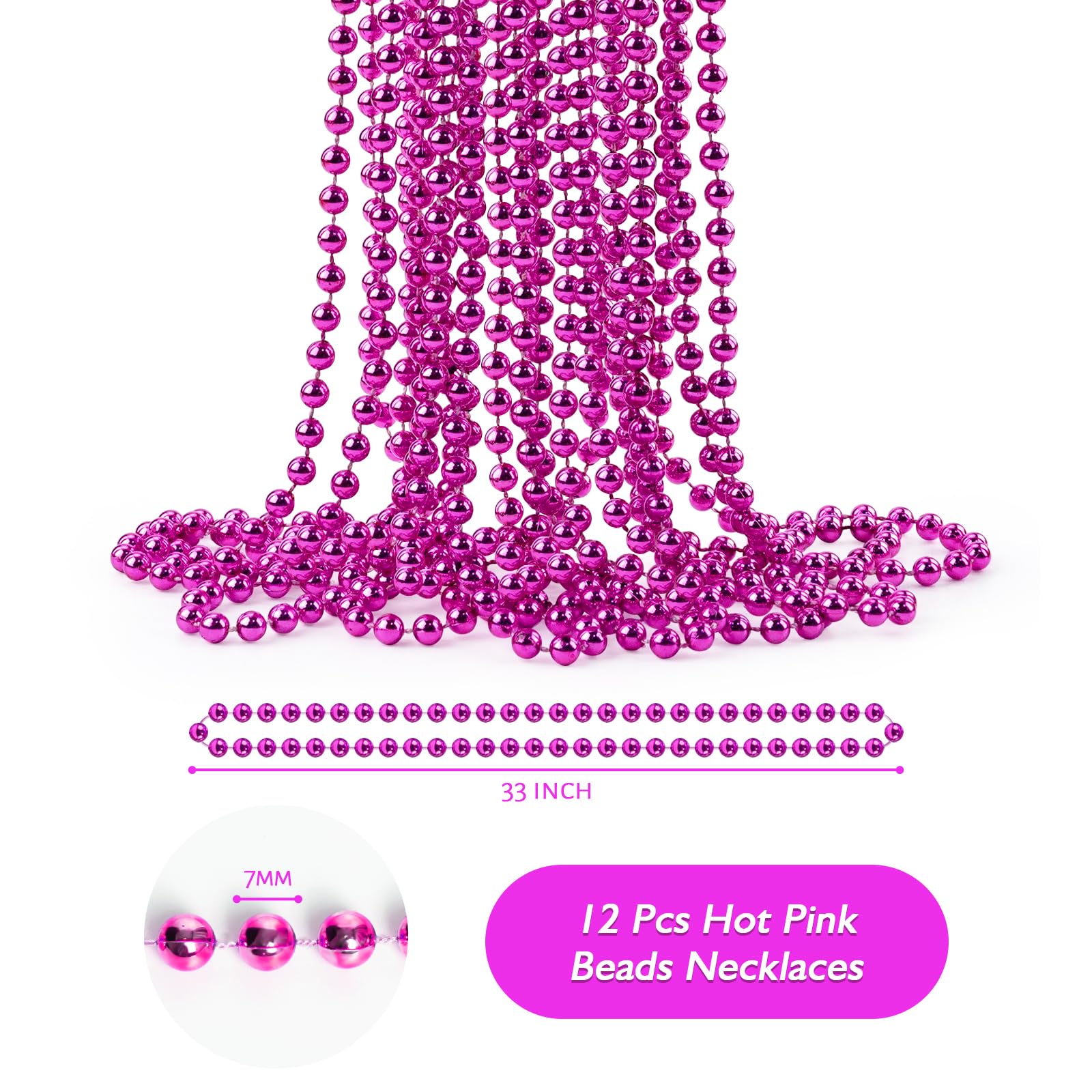 ZZYFGH Mardi Gras beads necklace, bright colors for festive costumes