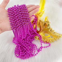 ZZYFGH plastic bead necklace with metallic luster for long wear