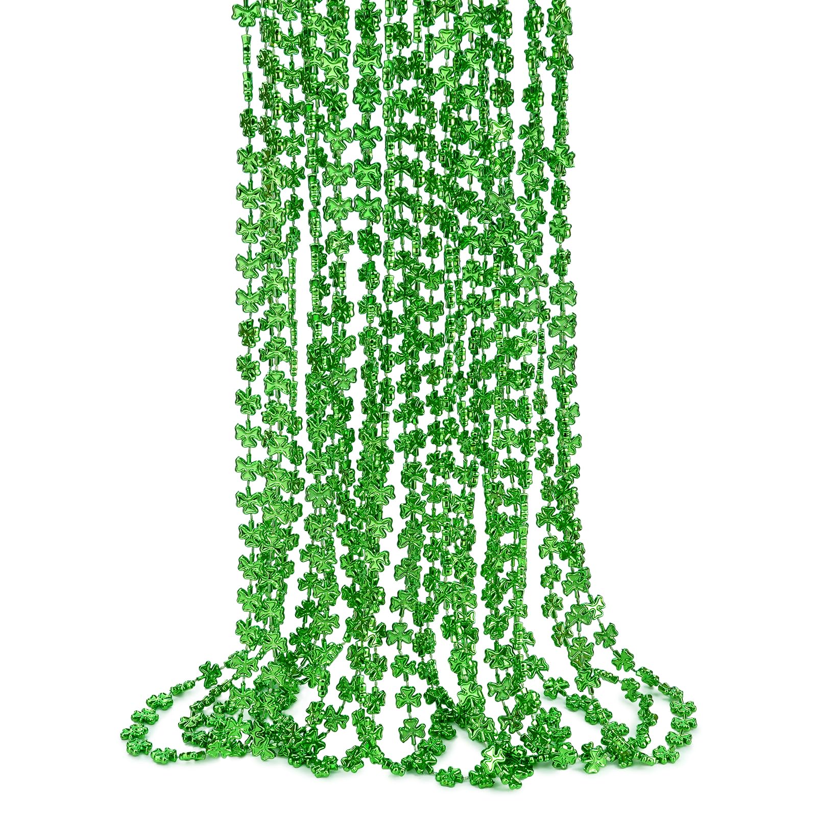 ZZYFGH Shamrock Necklaces 33in for festive St. Patrick's Day outfits.